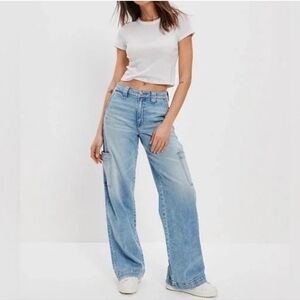 American Eagle Outfitters| Super High Rise Baggy Wide-Leg Jeans